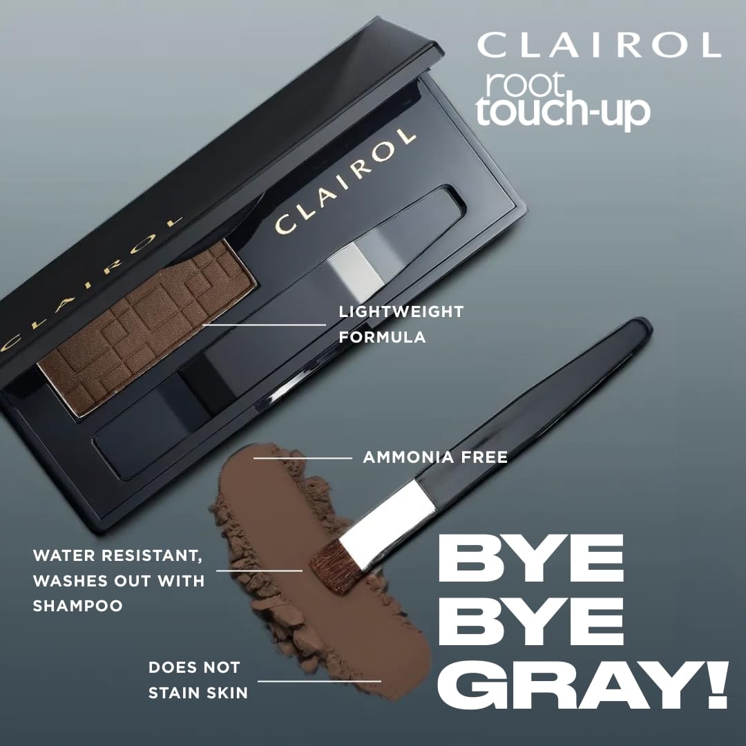 Clairol Root Touch-Up Temporary Concealing Powder, Medium Brown Hair Color, Pack of 3