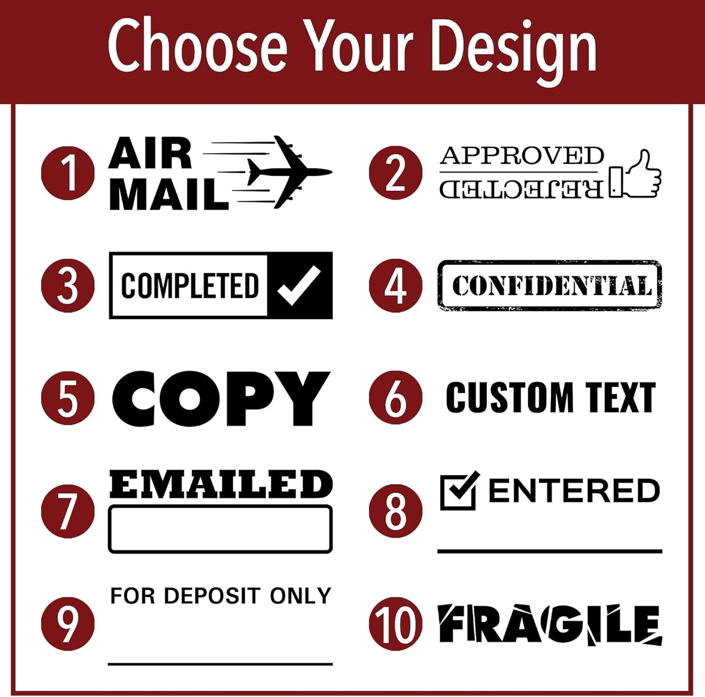Void Office Stamp | 4 Different Sizes | 20 Designs | Multiple Color Options | Perfect for Quick Validation of Office Documents (Void, Large)