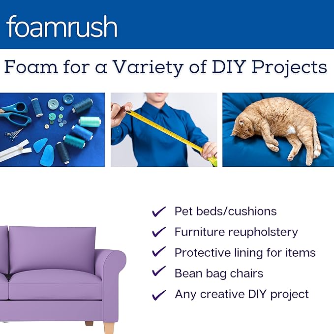 FoamRush 6-Inch Bunk (30" x 80") High Density Foam RV Mattress Replacement, Medium Firm, Pressure Relief, Travel Camper Trailer Truck, Made in USA, CertiPUR-US Certified, Cover Not Included