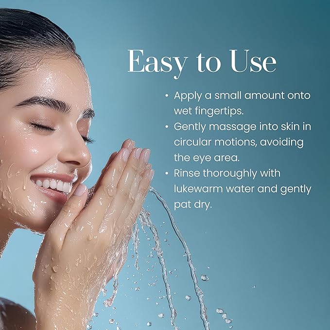 Hylunia Skincare Salicylic Facial Cleansing Gel β Deep Pore Cleanser for Oily & Acne-Prone Skin, Exfoliates, Minimizes Blackheads & Breakouts, Hydrates, Brightens Complexion, 5.1 fl. oz.