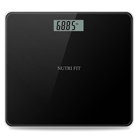 NUTRI FIT Digital Bathroom Scale for Body Weight, Bath Scale for Accurate Weight Watching with Large LCD Display, Most Accurate for The Elderly Safe Home Use, 330 lbs