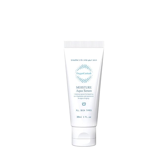 OxygenCeuticals Moisture Aqua Serum – Deep Hydrating & Moisturizing Serum with Hyaluronic Acid & Jojoba Oil, Non-Irritating Formula suitable for Dry, Oily & Acne-Prone Skin. 1.01 fl.oz (30ml)