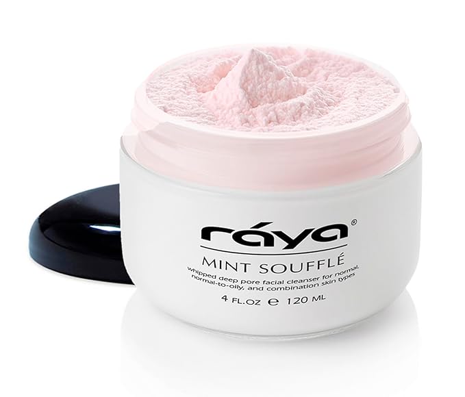 RAYA Mint Soufflé Facial Cleanser 4 oz (102) | pH Balanced Face Wash for Oily and Combination Skin| Helps Clear Clogged Pores and Smooth Complexion