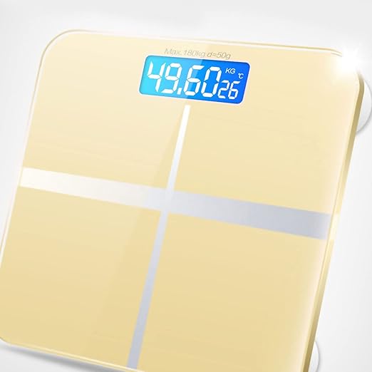 Weight Scales Bathroom, Smart Scale for Body Weight Accurate Measurement, Tempered Glass Digital Bathroom Scale, Weight Scale for Home(Luxury Gold Color)