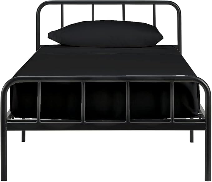 4 PC Cot Sheet Sets 28x75, 100% Cotton Fitted Cot Sheet- Perfect for Narrow Twin/Rv Bunk/Camping Cot/Guest Bed Replacement, Sheets for Cot Bunk Bed-Fits Upto 4-8" Deep Mattress- Charcoal Solid