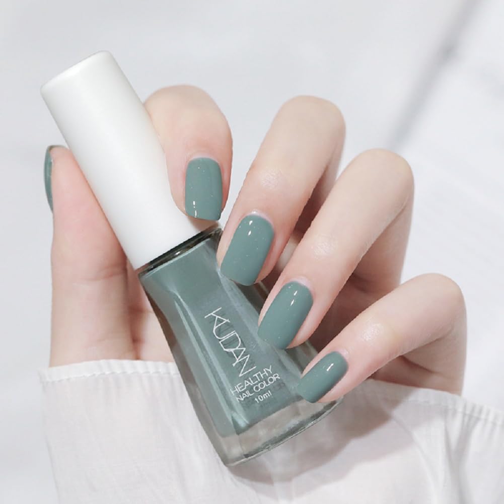 Nail Polish set - Nail Lacquer Quick Dry, Full Size, Vibrant, Colorful, Trendy, Glitter, Glossy, Metallic, Matte Nail Art Nail Shades (N40 Blue grey, 52g)