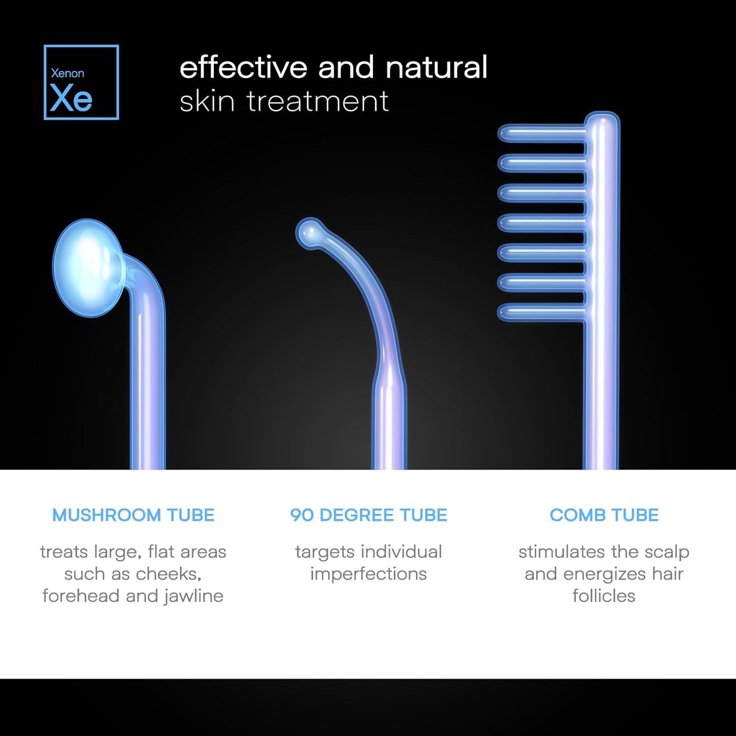 OxyGlow 2 Cordless High Frequency Facial Machine, ProFacialWand Clinical Skin Therapy Wand - Xenon Gas
