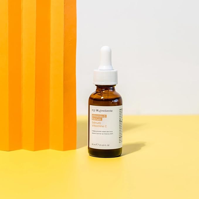 Masque Bar My Ingredients 100% Pure Vitamin C Face Serum - Fades Age Spots, Pore Refining, Wrinkle Repair, Dark Circle Reduction, Even Skin Tone, Mineral Oil & Cruelty-Free, Korean Skincare - 1Fl oz