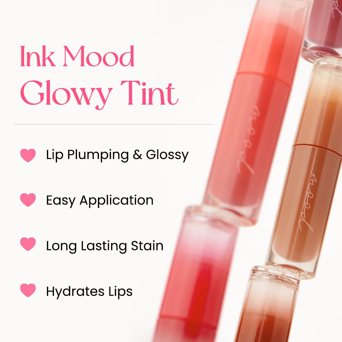 Peripera Ink Mood Glowy Tint | Lip-Plumping, Naturally Moisturizing, Lightweight, Glow-Boosting, Long-Lasting, Comfortable, Non-Sticky, Mask Friendly, No White Film 026 WHY SO BERRY (SODA CAFE) (NEW)