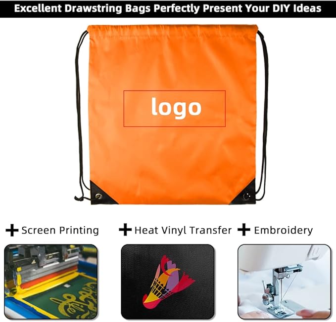 GoodtoU Drawstring Backpack 30 Pcs Draw String Sport Bag Bulk Gym Sack Drawstring Bag Nylon Bag 10 Colors