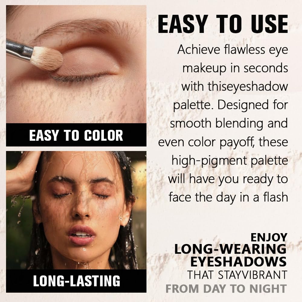 Single Matte Eye Shadow Palette Makeup, Sky Blue Eyeshadow for Women Halloween Birthday Party Wear, Monochrome Eye Shadow Makeup, Pigmented Waterproof Sombras Para Ojos, 32