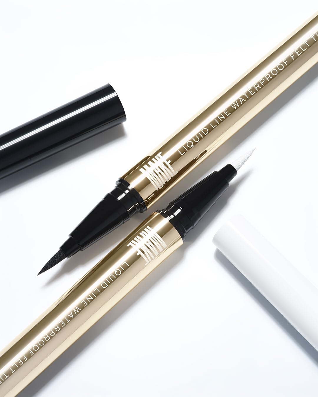 MAKE Beauty Liquid Line Waterproof Liquid Eyeliner Pen. Smudge-Proof Felt Tip for Precise Application of Lines, Wings, and Graphics. Long Lasting Eye Liner - Shade, Optical. White Eyeliner