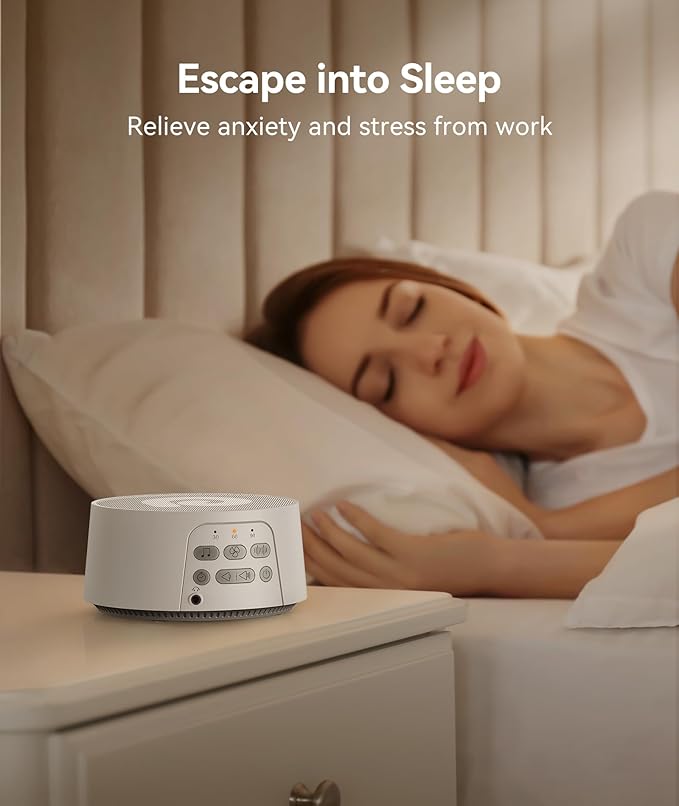Dreamegg White Noise Sound Machine for Adults Sleeping, D3 Pro Sound Machine for Baby Adults, 29 HiFi Sound, Battery/Adapter, Portable Sound Machine for Sleeping, Sound Therapy for Home Office Travel