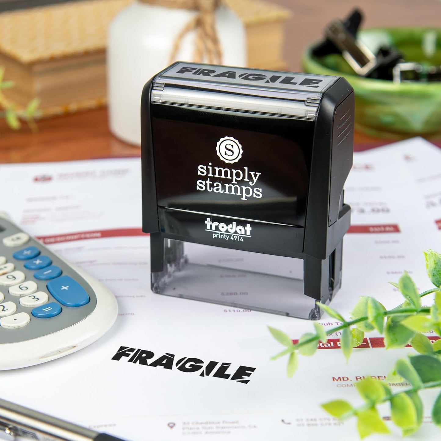 Fragile Office Stamp | 4 Different Sizes | 20 Designs | Multiple Color Options | Perfect for Quick Validation of Office Documents (Fragile, Xtra Large)