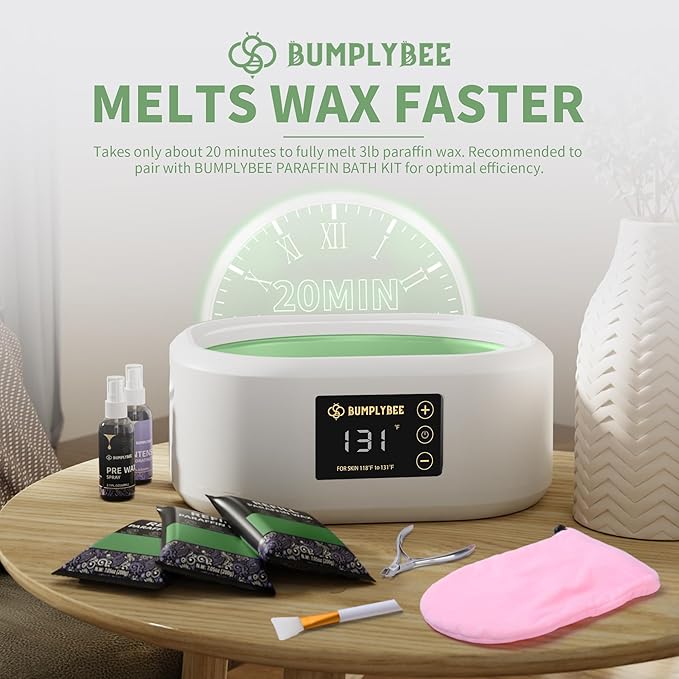 Paraffin Wax Machine for Hand and Feet - 3500ml Hand Wax Paraffin Machine with 8 Pcs Aloe Vera Paraffin Bath, Moisturizing and Exfoliating