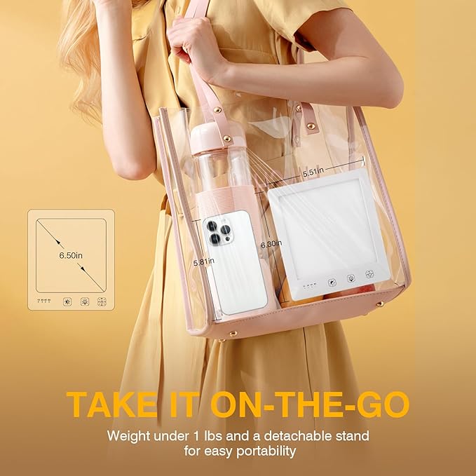 Light Therapy Lamp and Red Light Therapy for Face, UV-Free Sun Lamp with 660nm Red Light and 12000 Lux Bright White Light, Detachable Stand for Boosting Mood & Improving Skin Heal-th.