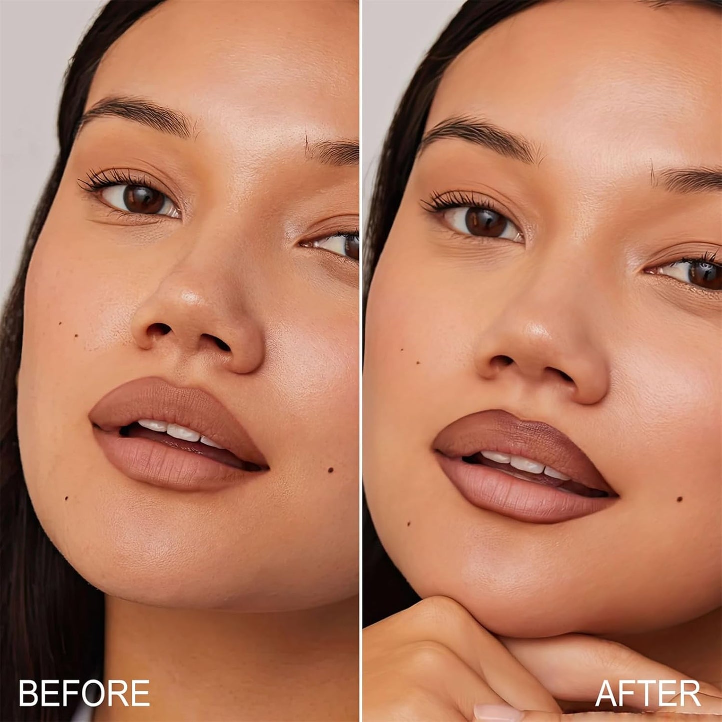OETUIOW Lip Stain Peel Off, Lip Liner Moisturizing Long-Lasting & Waterproof, Transfer Proof & Plumping, Non-Stick Cup, 2PCS Rose&Mauve