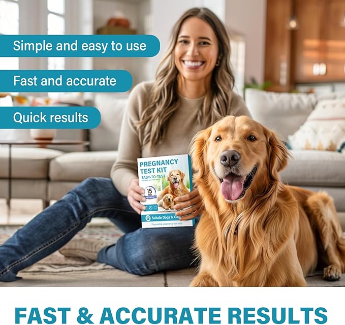 Dog Pregnancy Test Kit, Pet Pregnancy Supplies, Accurate and Fast Pregnancy Test Strips for Puppy, Disposable Pet Clinic Equipment at Home