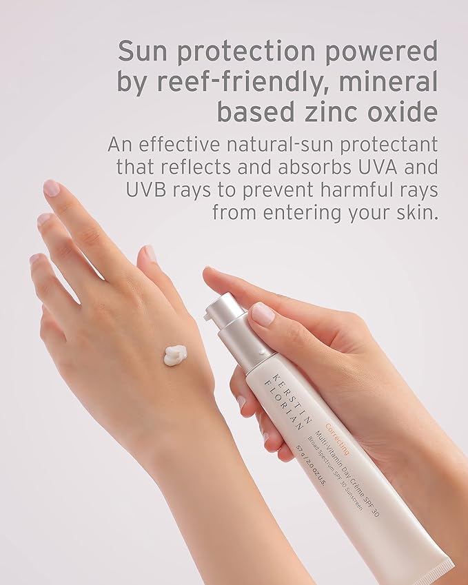 Kerstin Florian Multi Vitamin Day Creme SPF 30 | Daily Facial Moisturizer with Natural Zinc Oxide | Sunscreen with UVA and UVB Protection | Oil Free (2 oz)