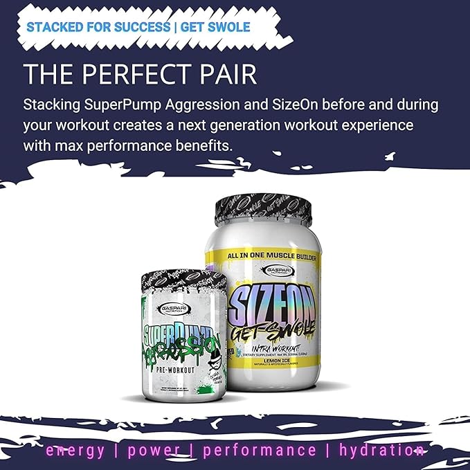 Gaspari Nutrition SizeOn, The Ultimate Hybrid Intra-Workout Amino Acid & Creatine Formula, Increased Muscle Volume & Muscle Recovery (3.59 Pounds, Rainbow Candy)