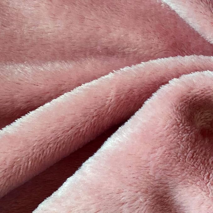 SOCHOW Flannel Fleece Blanket King Size, All Season Lightweight Super Soft Cozy Blanket for Bed or Couch, Dusty Pink, 90x108 inches