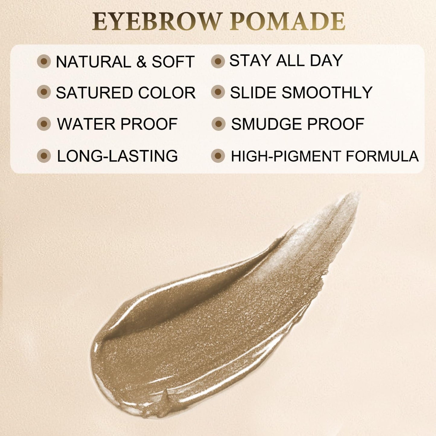 LAVONE Eyebrow Stamp Stencil Kit - Brow Stamp Trio with Waterproof Pencil, Pomade, 20 Stencils, Dual-ended Brush and Sponge Applicator - Dark Blonde
