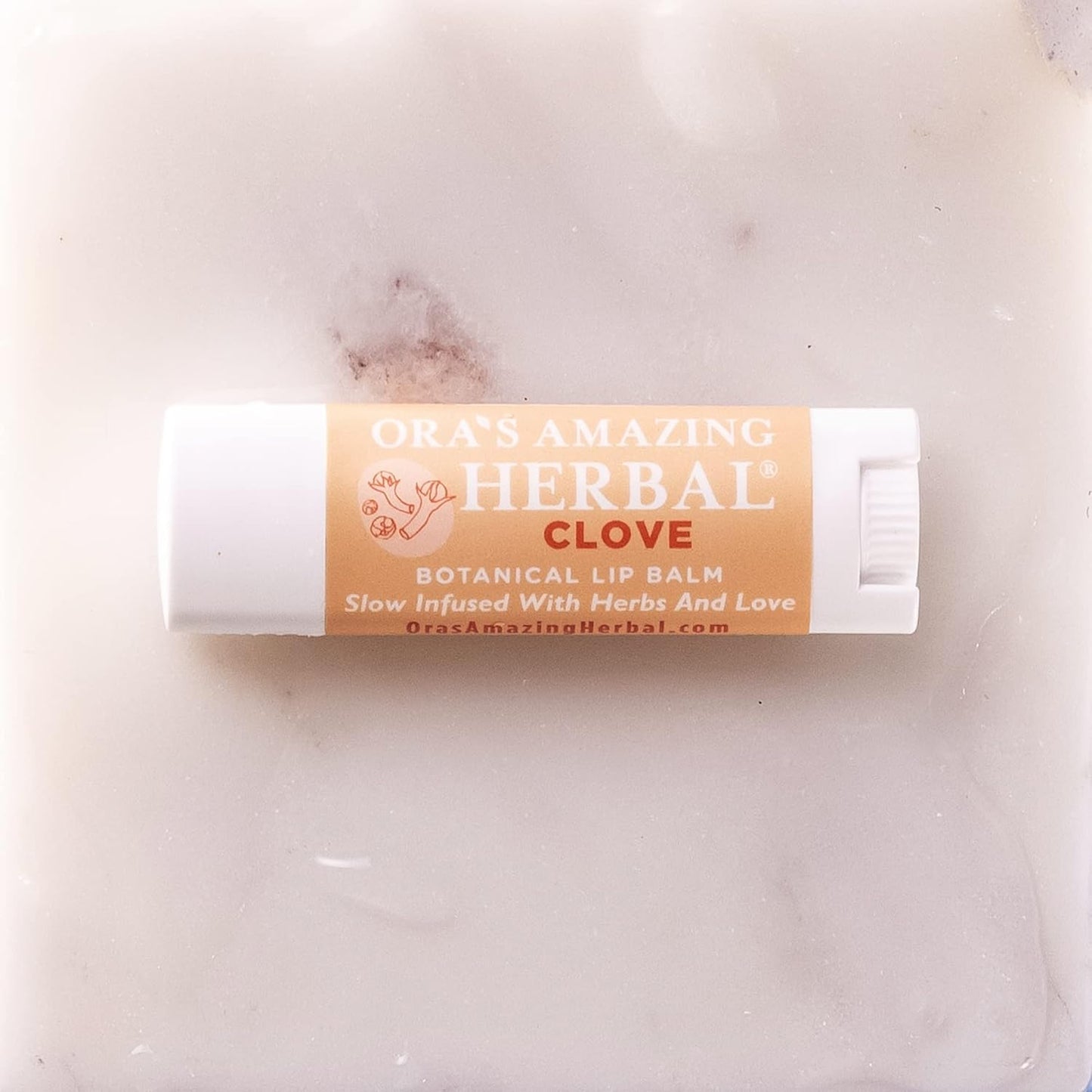 Natural Clove Lip Balm, Herbal Infused Plant Based Lip Balm With Clove Essential Oil, Calendula & More Organic Herbs, 2 pack, Ora's Amazing Herbal