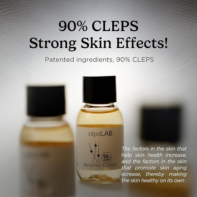 Biogenic Essence 90% CLEPS® Hydrating Face Serum – Korean Skincare for Dull & Dehydrated Skin, 1.01 fl.oz