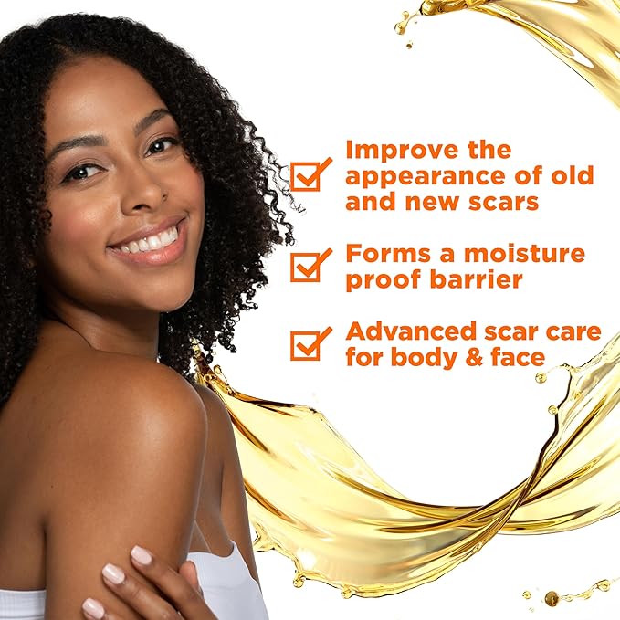 Palmer's Cocoa Butter Formula Scar Serum, Skin Brightening Oil for Face & Body, Concentrated Serum with Vitamin E, Fragrance Free, 1 Fl Oz