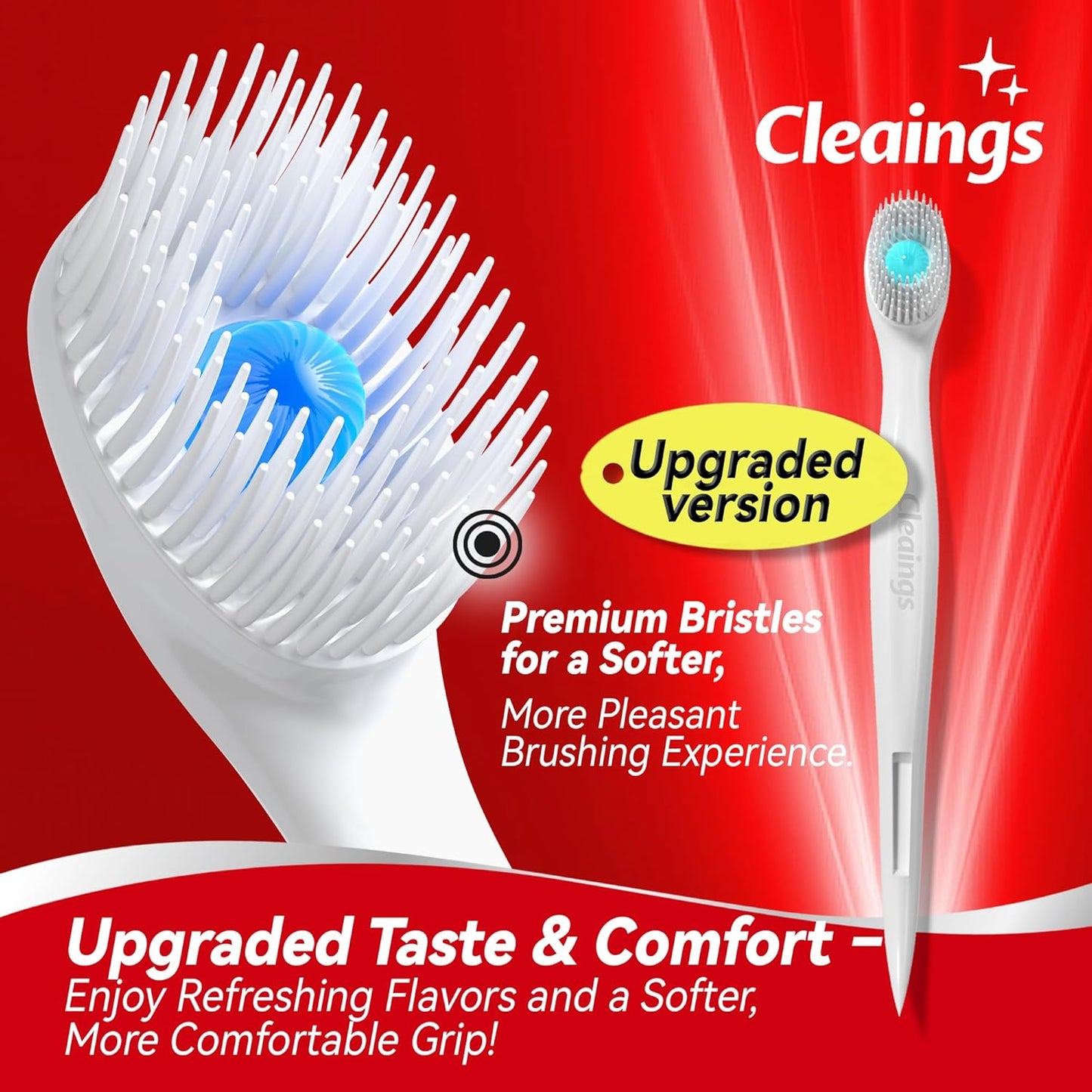 cleaings® Mini Disposable Toothbrush Set with Toothpaste – Travel Essentials, Portable Toothbrush for Women & Men, Camping, Road Trip, Vacation, 24 Count-Intense Mint Flavor（Pack of 1）