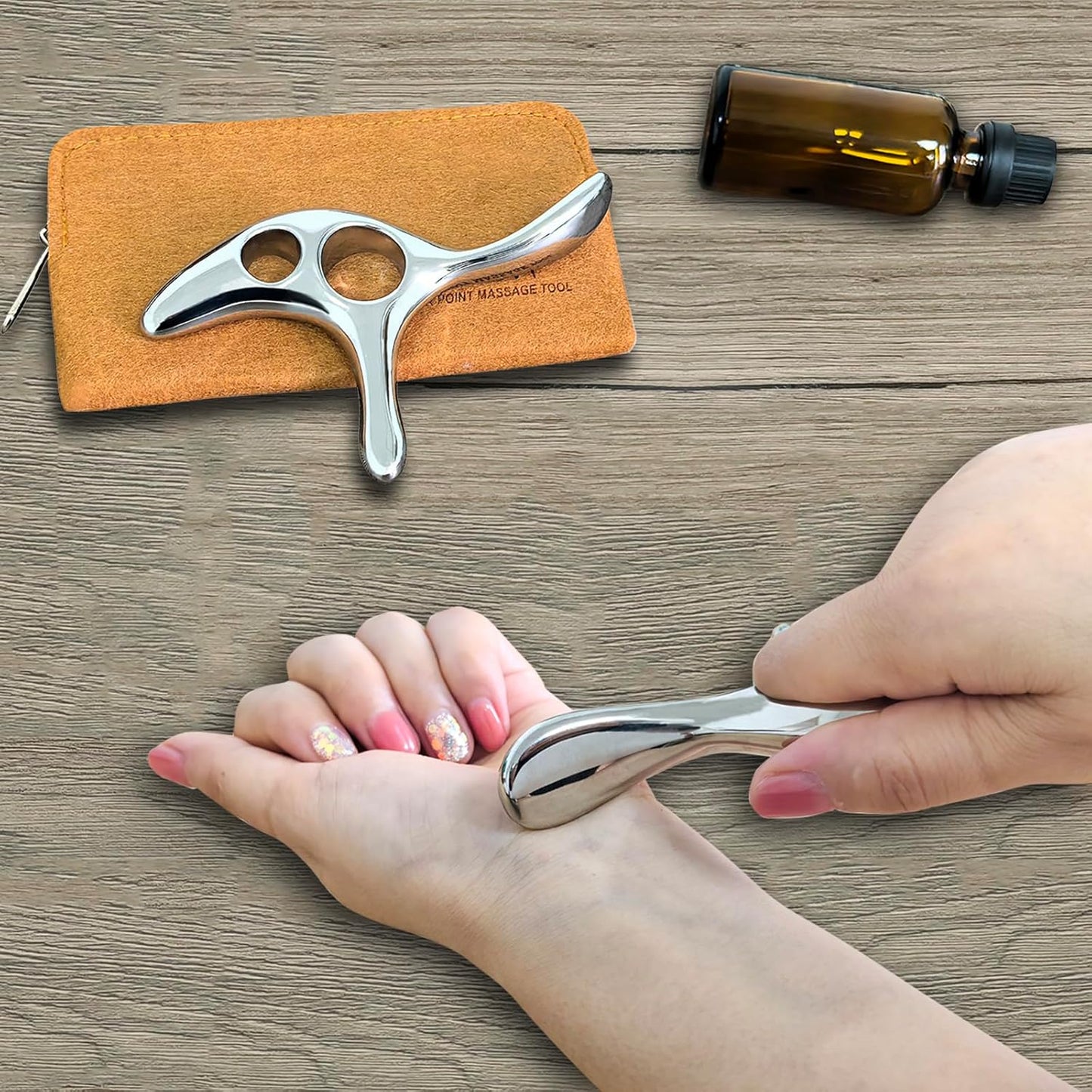 BYYDDIY Gua Sha Trigger Point Massage Tool -Thumb Protector,Deep Tissue Massage,Muscle Scraper Tool (T)