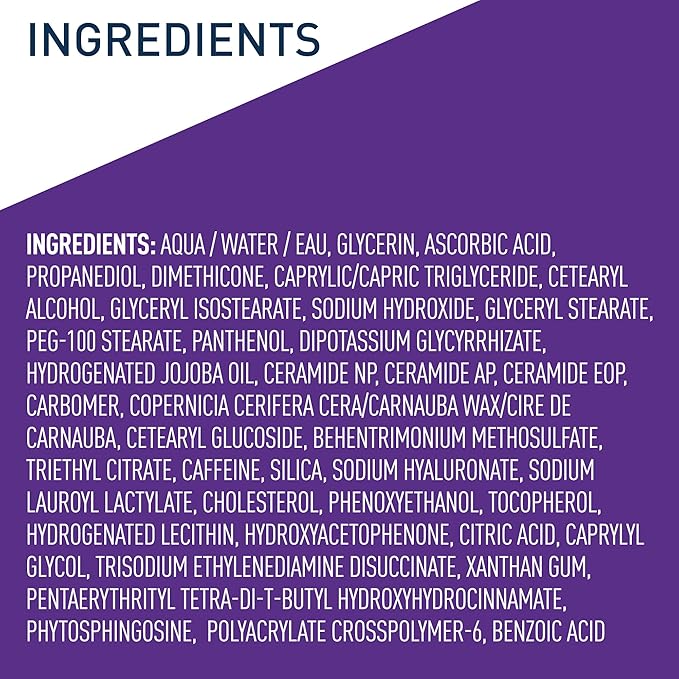 CeraVe Skin Renewing Vitamin C Eye Cream, Vitamin C, Hyaluronic Acid, Ceramides & Caffeine, Under Eye Cream For Dark Circles and Puffiness, Fragrance Free & Ophthalmologist Tested, 0.5 Fl. Oz