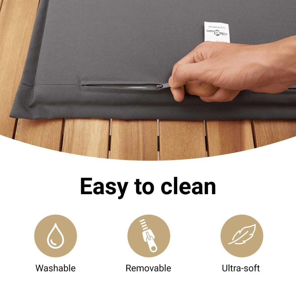 vidaXL Garden Sofa Set Grey PE Rattan Large Adjustable Armrests